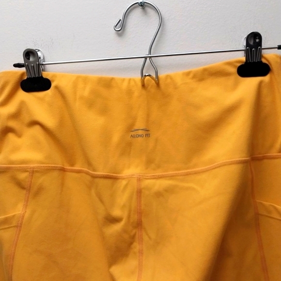 Along Fit High Waisted with Pocket both side Leggings sz Large in Golden yellow - Picture 4 of 9